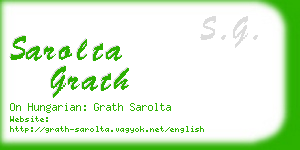 sarolta grath business card